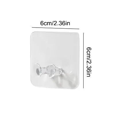 Pack of 10 - Strong Adhesive Hook Power Plug Socket Holder Wall Mounted Self Sticky Hooks - Techmanistan in Pakistan