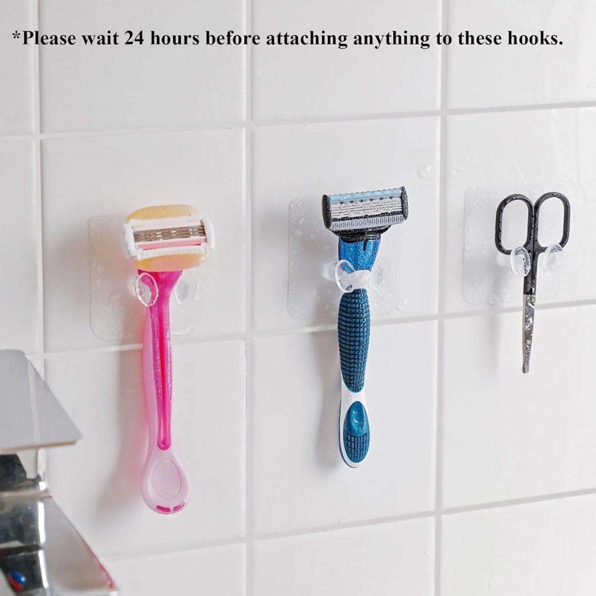 Pack of 10 - Strong Adhesive Hook Power Plug Socket Holder Wall Mounted Self Sticky Hooks - Techmanistan in Pakistan