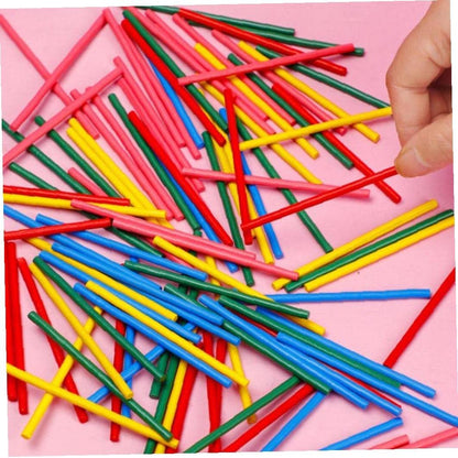 Pack of 100 - Mathematics Counting Sticks, Mathematics Montessori Teaching Aids Counting Rod - Techmanistan in Pakistan