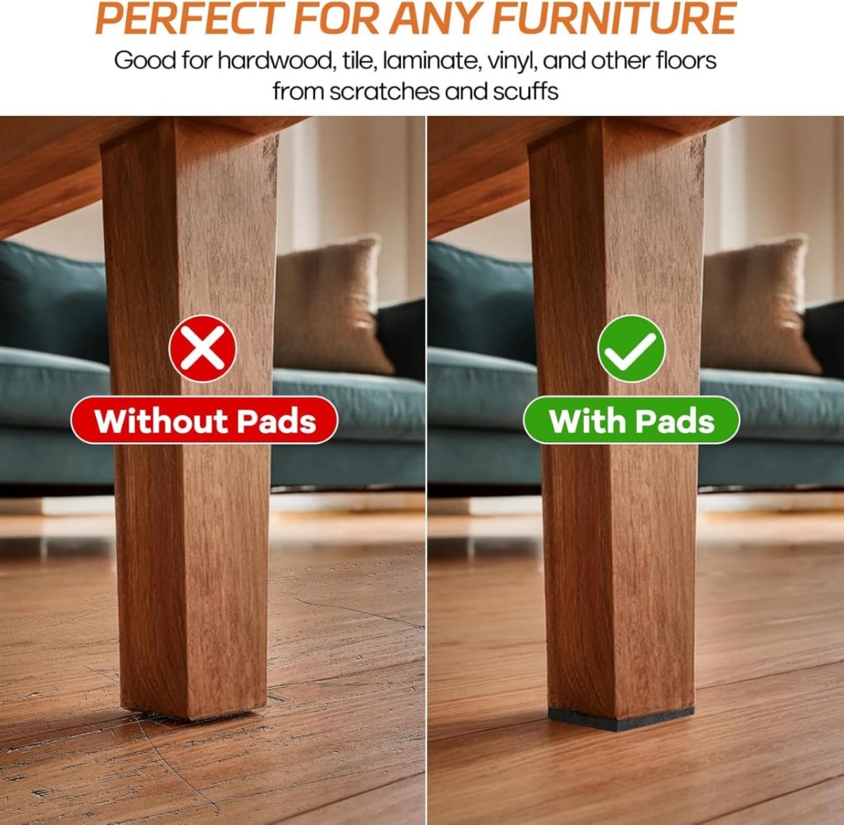 Pack of 12 - 4cm Sized Stick - On Self Adhesive Felt Pads - Techmanistan in Pakistan