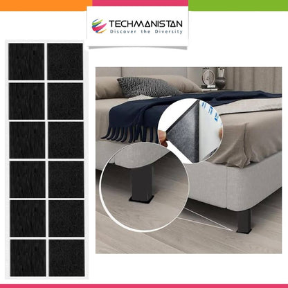 Pack of 12 - 4cm Sized Stick - On Self Adhesive Felt Pads - Techmanistan in Pakistan