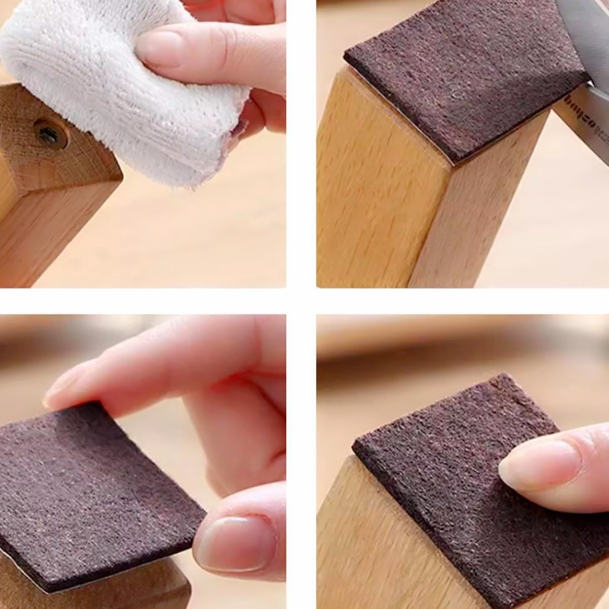 Pack of 12 - 4cm Sized Stick - On Self Adhesive Felt Pads - Techmanistan in Pakistan