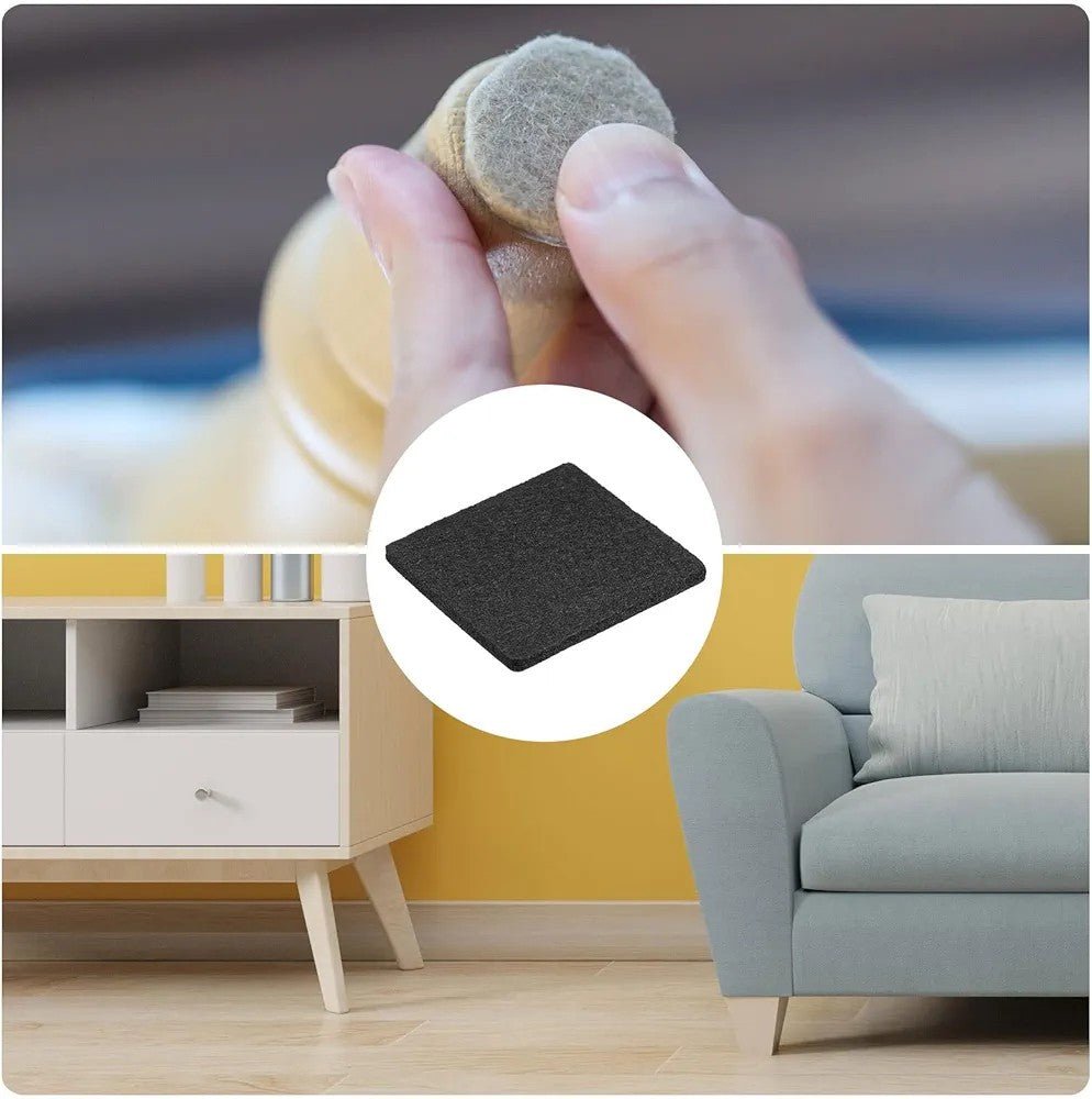 Pack of 12 - 4cm Sized Stick - On Self Adhesive Felt Pads - Techmanistan in Pakistan