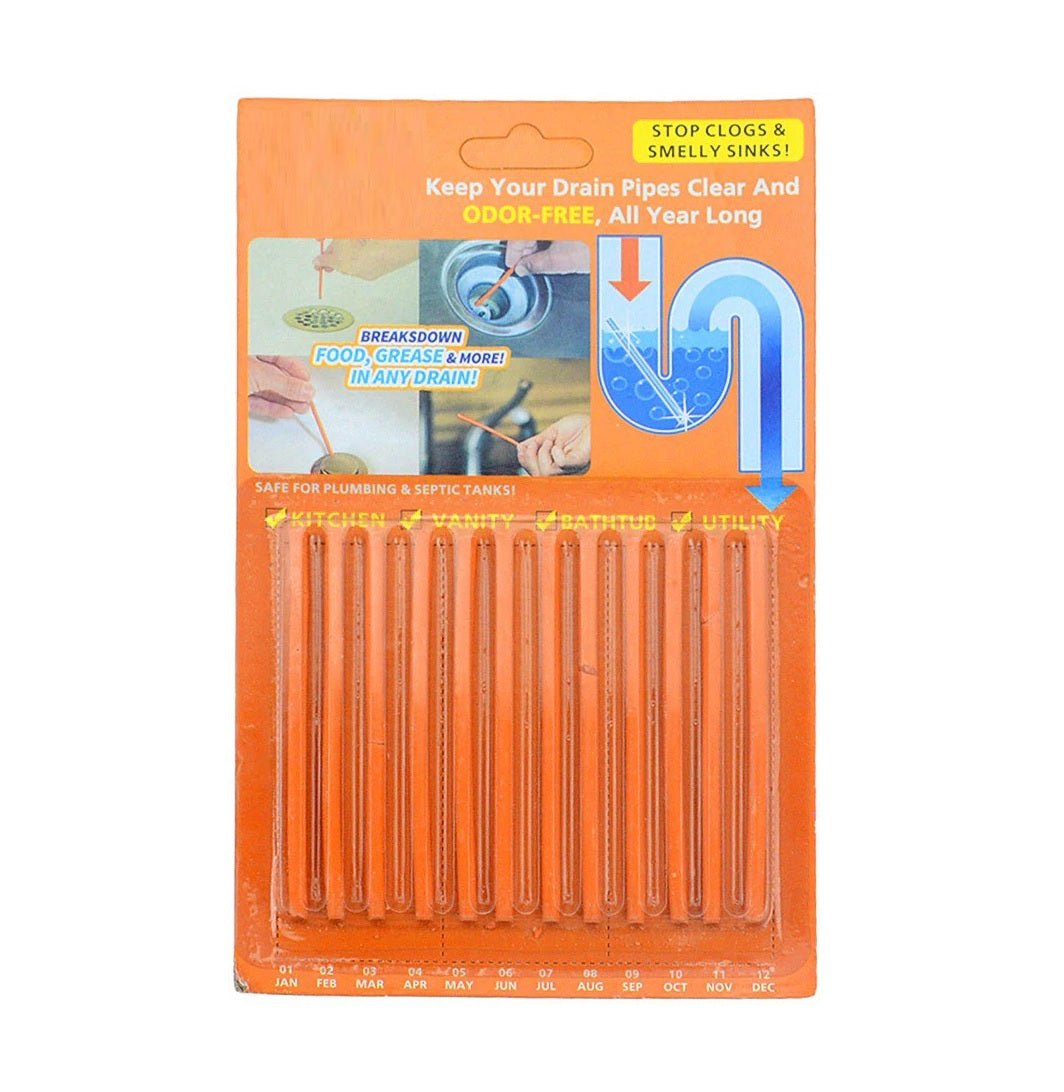 Pack of 12 Magic Drain Cleaner Sticks and Deodorizer - Techmanistan in Pakistan