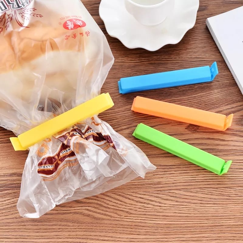 Pack of 12 - Multicolor Reusable Plastic Food Snack Storage Seal Sealing Bag Clips Sealer Clamp Plastic Tool - Techmanistan in Pakistan