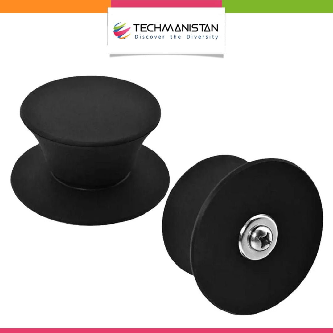 Pack of 2 - Random Color Silicone Knob Pot Lid Handle - Techmanistan in Pakistan
