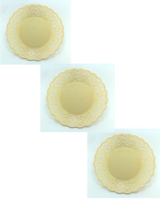 Pack of 3 - Hollow Flower Pattern Plates - Techmanistan in Pakistan
