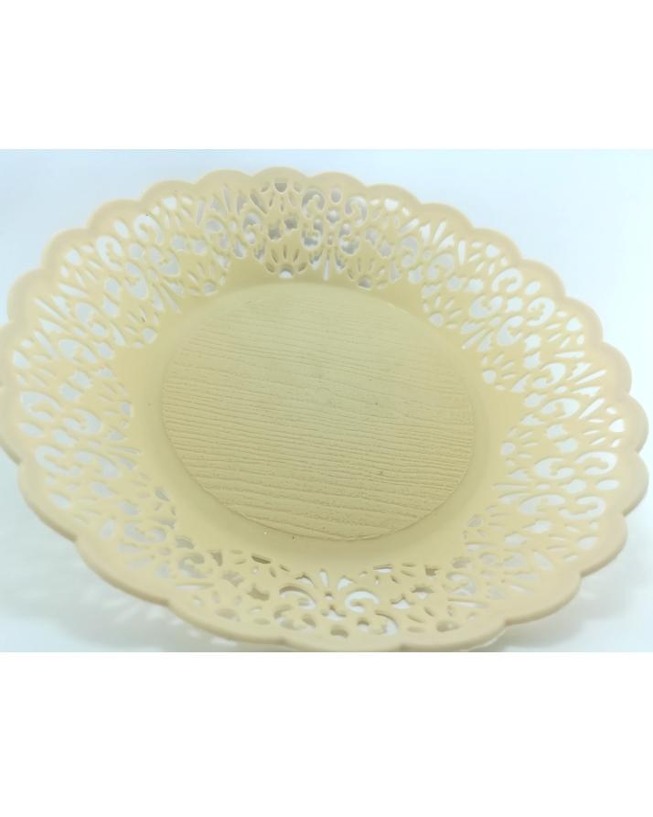 Pack of 3 - Hollow Flower Pattern Plates - Techmanistan in Pakistan