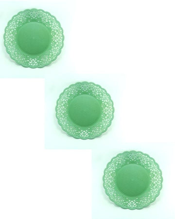 Pack of 3 - Hollow Flower Pattern Plates - Techmanistan in Pakistan