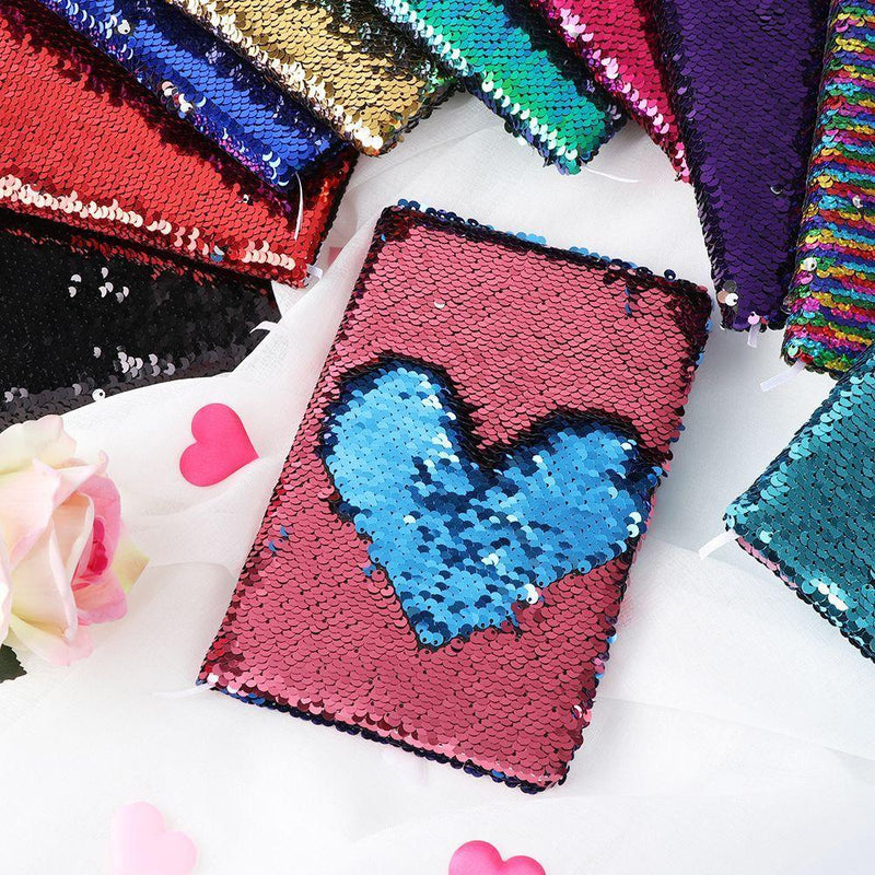 Pack of 3 - Mixed Colors Magic Mermaid Sequins Diary Note Book - Techmanistan in Pakistan