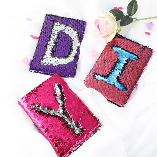 Pack of 3 - Mixed Colors Magic Mermaid Sequins Diary Note Book - Techmanistan in Pakistan
