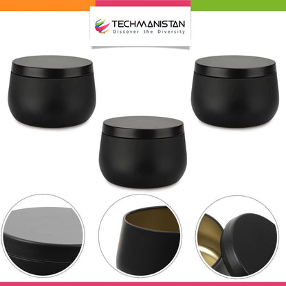 Pack of 3 - Multipurposed Empty Candle Tins - Techmanistan in Pakistan