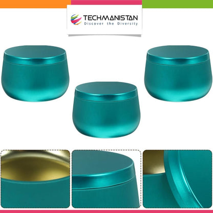 Pack of 3 - Multipurposed Empty Tins, Candle Tins - Techmanistan in Pakistan