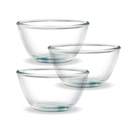 Pack of 3 - Transparent 500ml Glass Bowls - Techmanistan in Pakistan