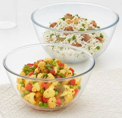 Pack of 3 - Transparent 500ml Glass Bowls - Techmanistan in Pakistan