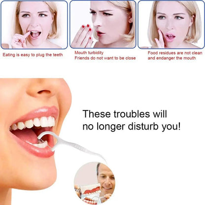 Pack of 30 - Dental Floss Toothpicks, Teeth Cleaning Flosser Toothbrush Toothpicks, Dental Floss Stick, Dental Care Flat Line Flossing Plastic Toothpicks - Techmanistan in Pakistan