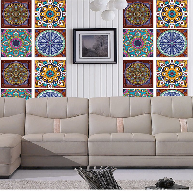 Pack of 4 - 3D Embossed Assorted Truck Art Themed Tiles Sticker (Each Sticker Size: 6x6 Inches) - Techmanistan in Pakistan