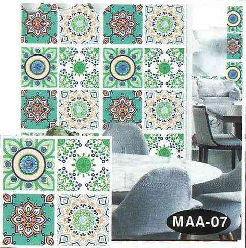 Pack of 4 - 3D Embossed Assorted Truck Art Themed Tiles Sticker (Each Sticker Size: 6x6 Inches) - Techmanistan in Pakistan