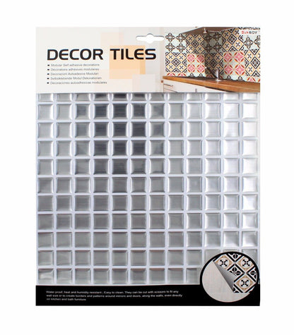 Pack of 4 - Random Color Mosaic Traditional Tiles Stickers for Bathroom & Kitchen - Techmanistan in Pakistan