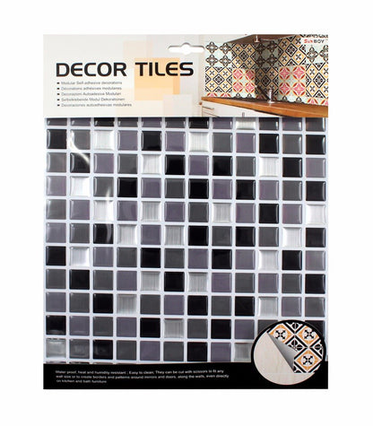 Pack of 4 - Random Color Mosaic Traditional Tiles Stickers for Bathroom & Kitchen - Techmanistan in Pakistan