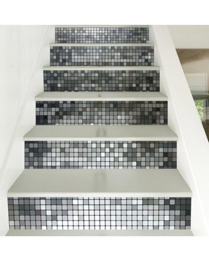 Pack of 4 - Random Color Mosaic Traditional Tiles Stickers for Bathroom & Kitchen - Techmanistan in Pakistan