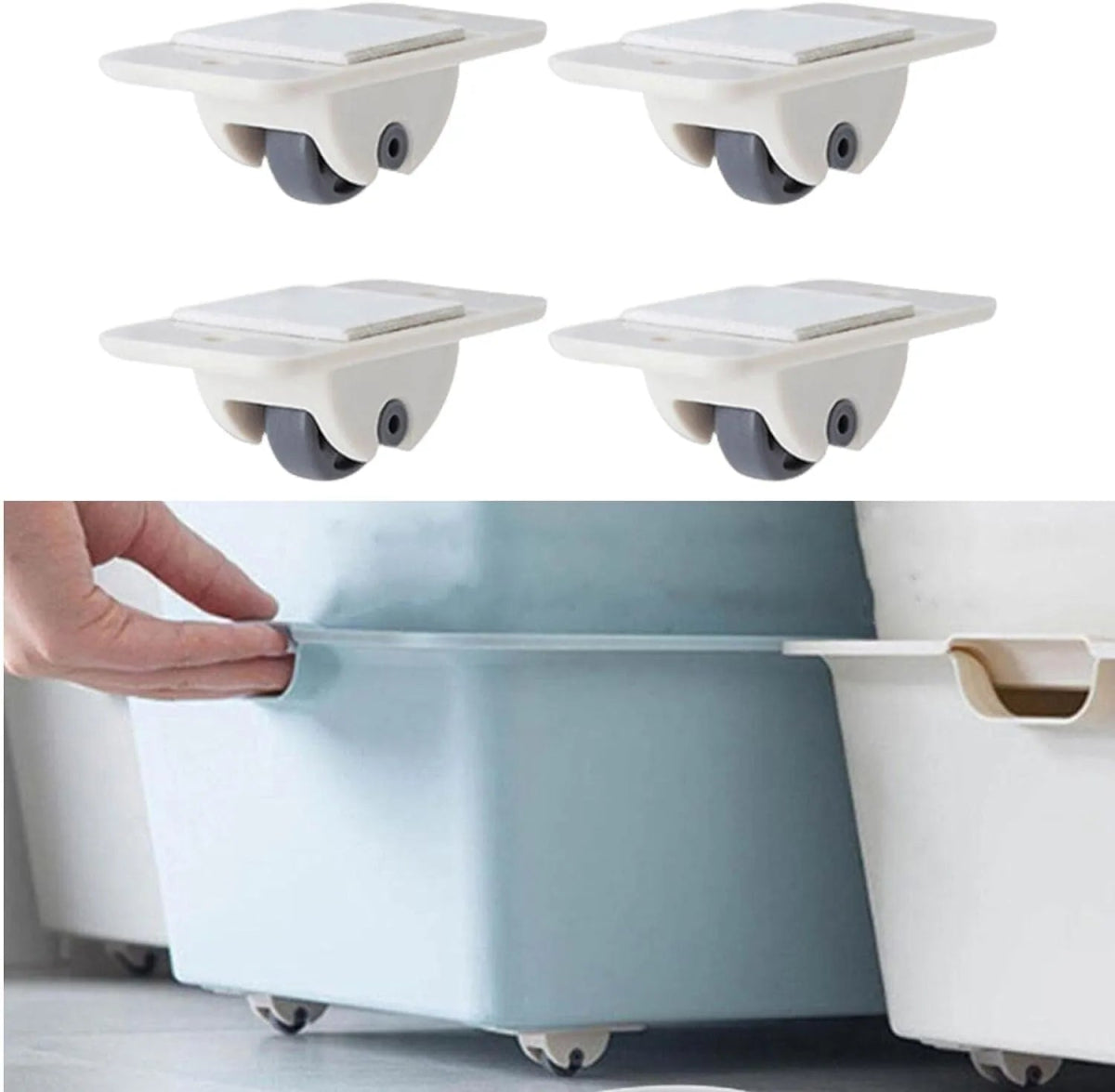 Pack of 4 - Self Adhesive Caster Wheels - Techmanistan in Pakistan