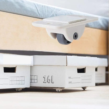 Pack of 4 - Self Adhesive Caster Wheels - Techmanistan in Pakistan