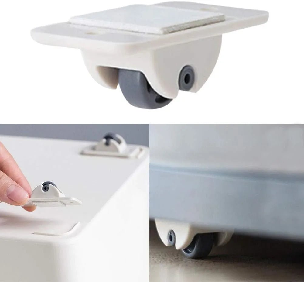 Pack of 4 - Self Adhesive Caster Wheels - Techmanistan in Pakistan