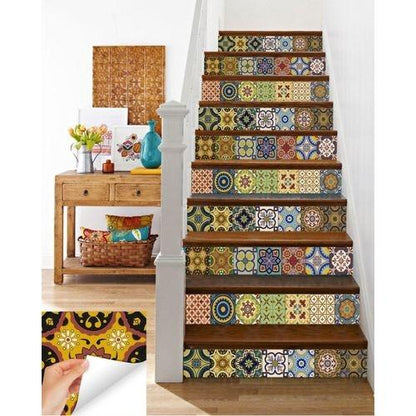 Pack Of 48 - Traditional Talavera Tiles Stickers For Bathroom & Kitchen - 6 X 6 Inches - Techmanistan in Pakistan