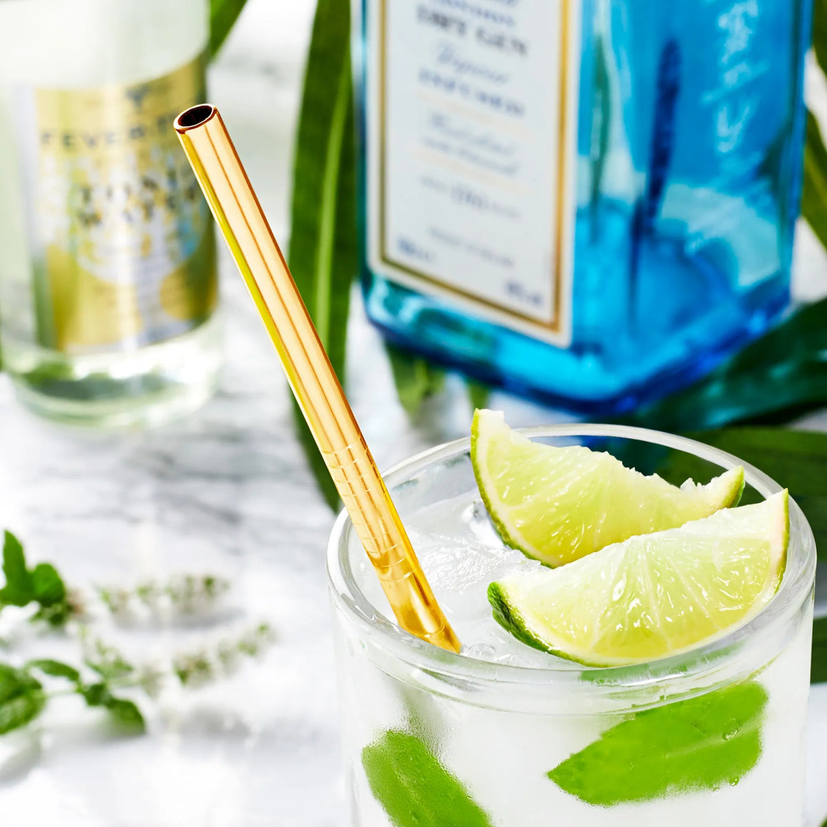 Pack of 5 - Different Diameters Stainless Steel Reusable Drinking Straws With Cleaning Brush - Techmanistan in Pakistan