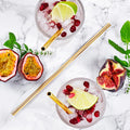 Pack of 5 - Different Diameters Stainless Steel Reusable Drinking Straws With Cleaning Brush - Techmanistan in Pakistan