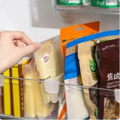 Pack of 5 - Multipurposed Refrigerator Storage Partition Plastic Clips - Techmanistan in Pakistan