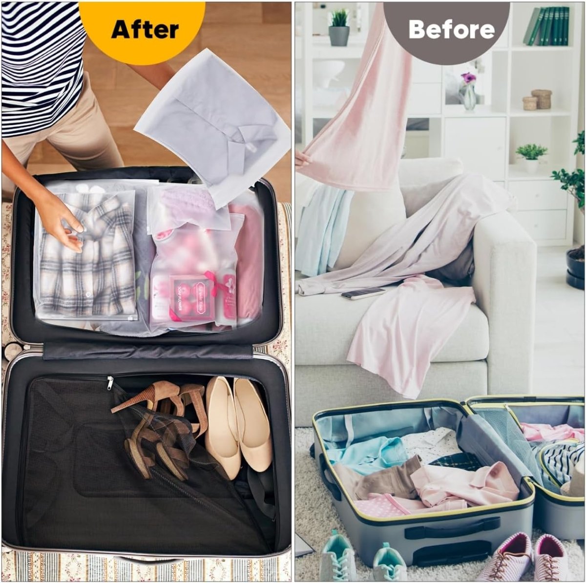 Pack of 50 - 9x8.5inch Zipper Poly Bags - Techmanistan in Pakistan