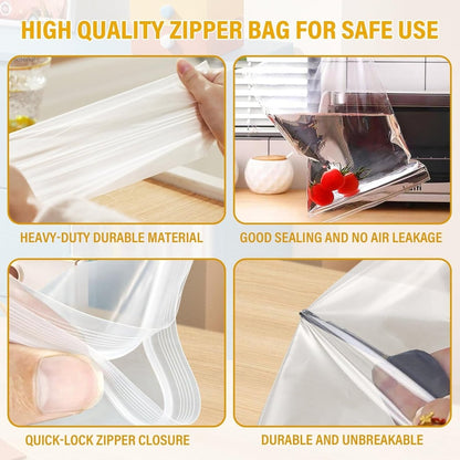 Pack of 50 - 9x8.5inch Zipper Poly Bags - Techmanistan in Pakistan