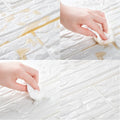 Pack of 6 - 3D Brick Wall Sticker Self - Adhesive Foam Wallpaper Panels - Techmanistan in Pakistan
