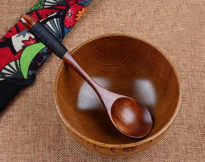 Pack of 6 - Acacia Wooden Table Spoon - Techmanistan in Pakistan