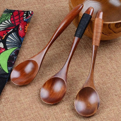 Pack of 6 - Acacia Wooden Table Spoon - Techmanistan in Pakistan