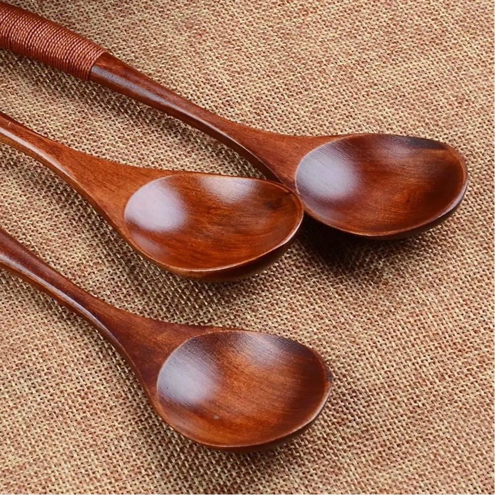 Pack of 6 - Acacia Wooden Table Spoon - Techmanistan in Pakistan