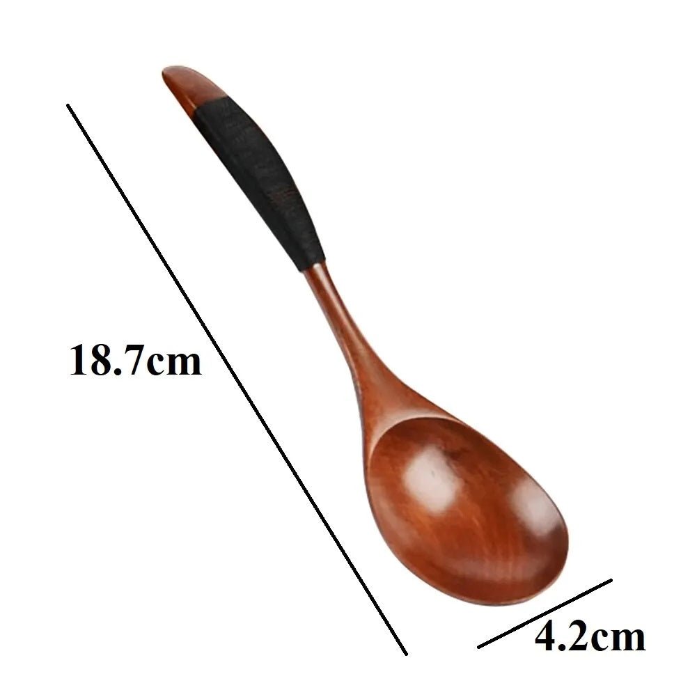 Pack of 6 - Acacia Wooden Table Spoon - Techmanistan in Pakistan