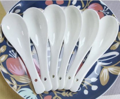 Pack of 6 - Ceramic Soup Spoons - Techmanistan in Pakistan