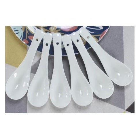 Pack of 6 - Ceramic Soup Spoons - Techmanistan in Pakistan