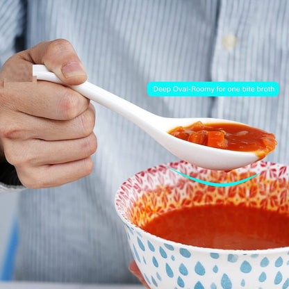 Pack of 6 - Ceramic Soup Spoons - Techmanistan in Pakistan