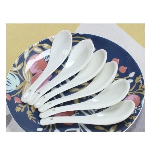Pack of 6 - Ceramic Soup Spoons - Techmanistan in Pakistan