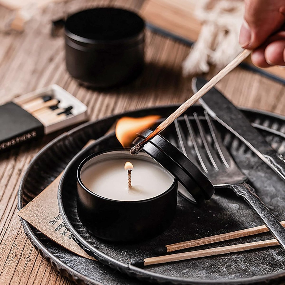 Pack of 6 - Multipurposed Empty Candle Tins - Techmanistan in Pakistan