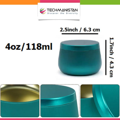 Pack of 6 - Multipurposed Empty Tins, Candle Tins - Techmanistan in Pakistan