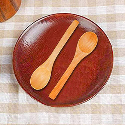 Pack of 6 - Small Bamboo Wooden Spoons Oval Head Small Solid Bamboo Honey Teaspoon - Techmanistan in Pakistan