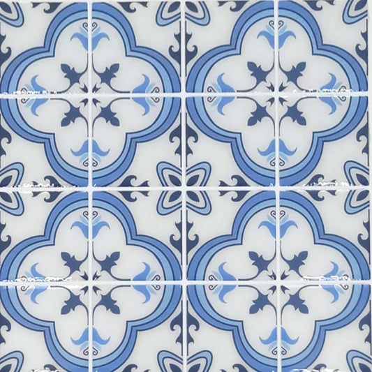 Pack of 6 - Waterproof and Heat Resistant Tiles Stickers for Bathroom & Kitchen - 10x10 inches - Techmanistan in Pakistan