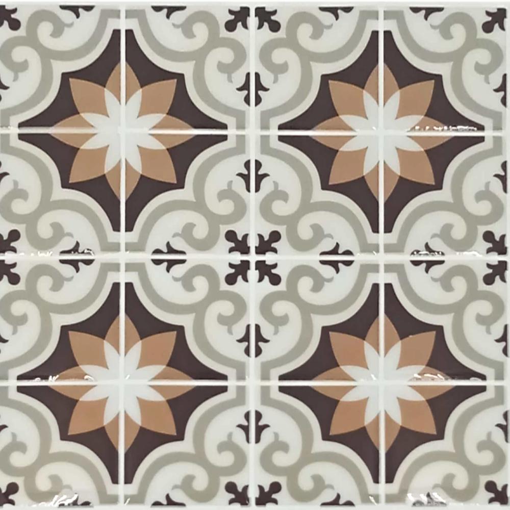 Pack of 6 - Waterproof and Heat Resistant Tiles Stickers for Bathroom & Kitchen - 10x10 inches - Techmanistan in Pakistan