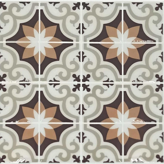 Pack of 6 - Waterproof and Heat Resistant Tiles Stickers for Bathroom & Kitchen - 10x10 inches - Techmanistan in Pakistan