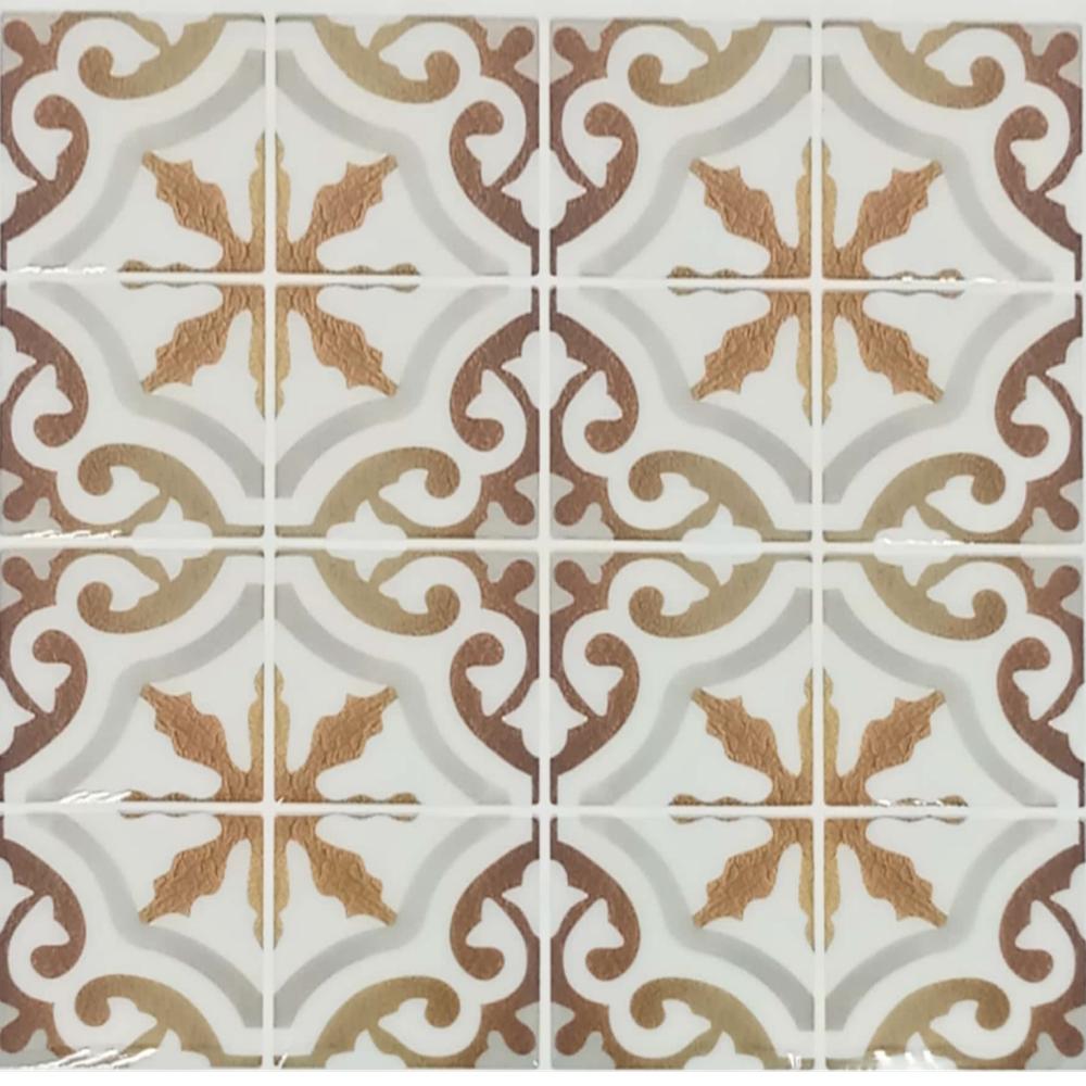 Pack of 6 - Waterproof and Heat Resistant Tiles Stickers for Bathroom & Kitchen - 10x10 inches - Techmanistan in Pakistan